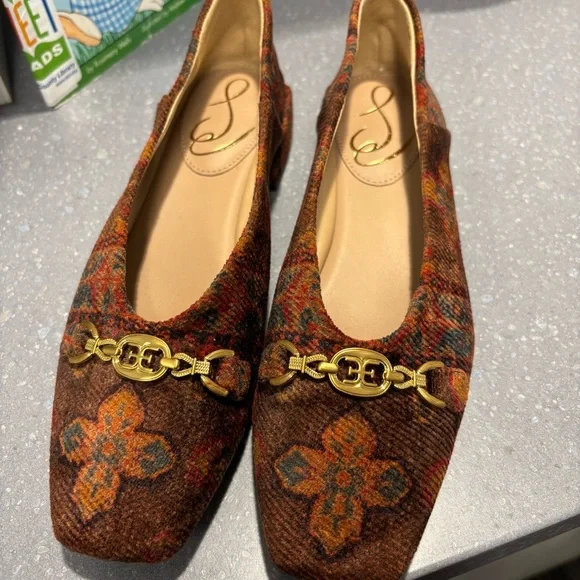 Sam Edelman Kimmi Square Toe Ballet Flats size 6 70s Quite Luxury - Picture 2 of 5